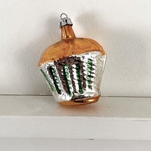 Unique vintage blown glass ornament.